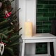 image 4 of Nicola Spring Square Vanilla Pillar Candles - 90 Hours - Cream - Pack of 3 | Cream | Beige