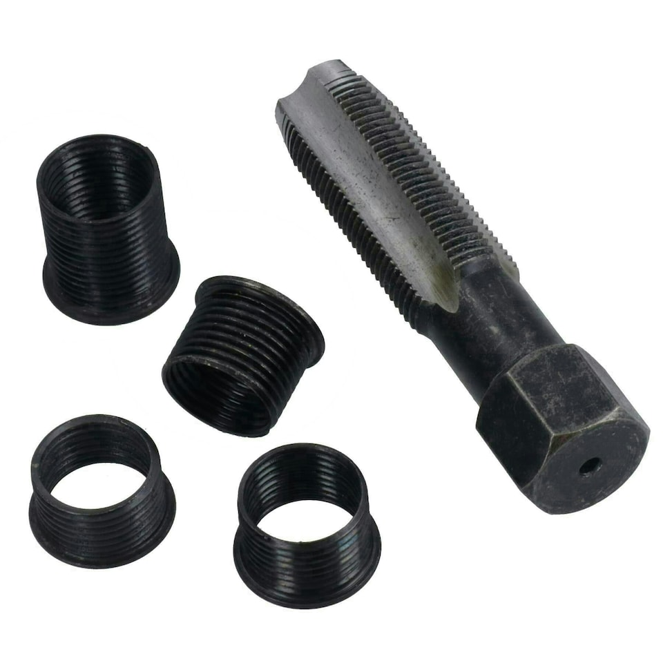 image 1 of 14mm Rethreader Re-Thread Rethread Tap Tool Spark Plug Insert Kit