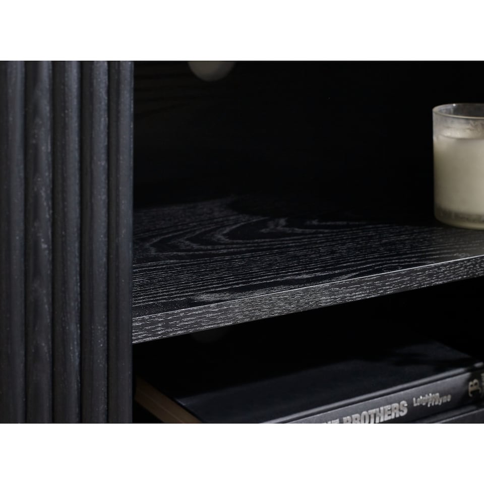 image 1 of Louis Fluted Tv Unit - Black