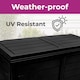 image 4 of Neo 320 Litre Black Plastic Waterproof Outdoor Garden Plastic Storage Box Furniture | Black
