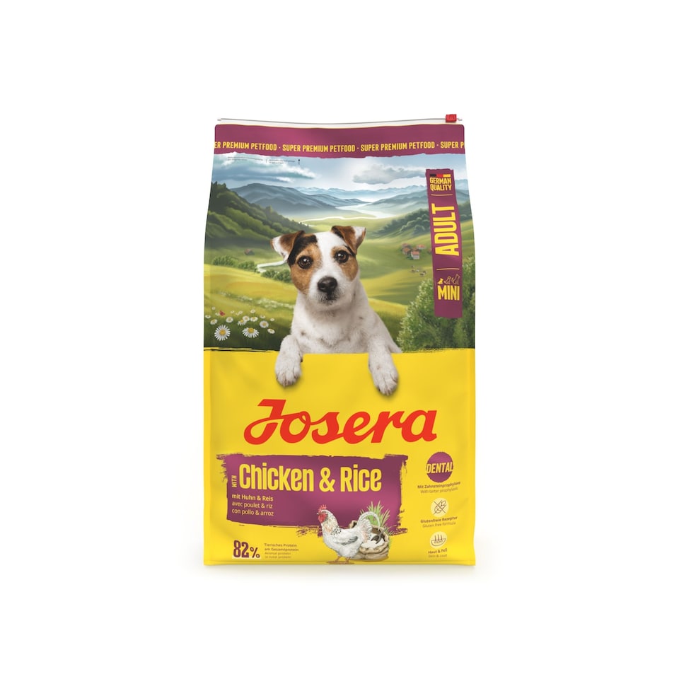 image 1 of Josera Mini Adult Chicken & Rice | Complete dry food for toy & small breeds | Gluten free | Lots of meat | Skin & Coat | Helps reduce tartar | 10kg