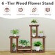 image 8 of COSTWAY Solid Wood Plant Stand Multi Layer Plant Pot Holder Brown