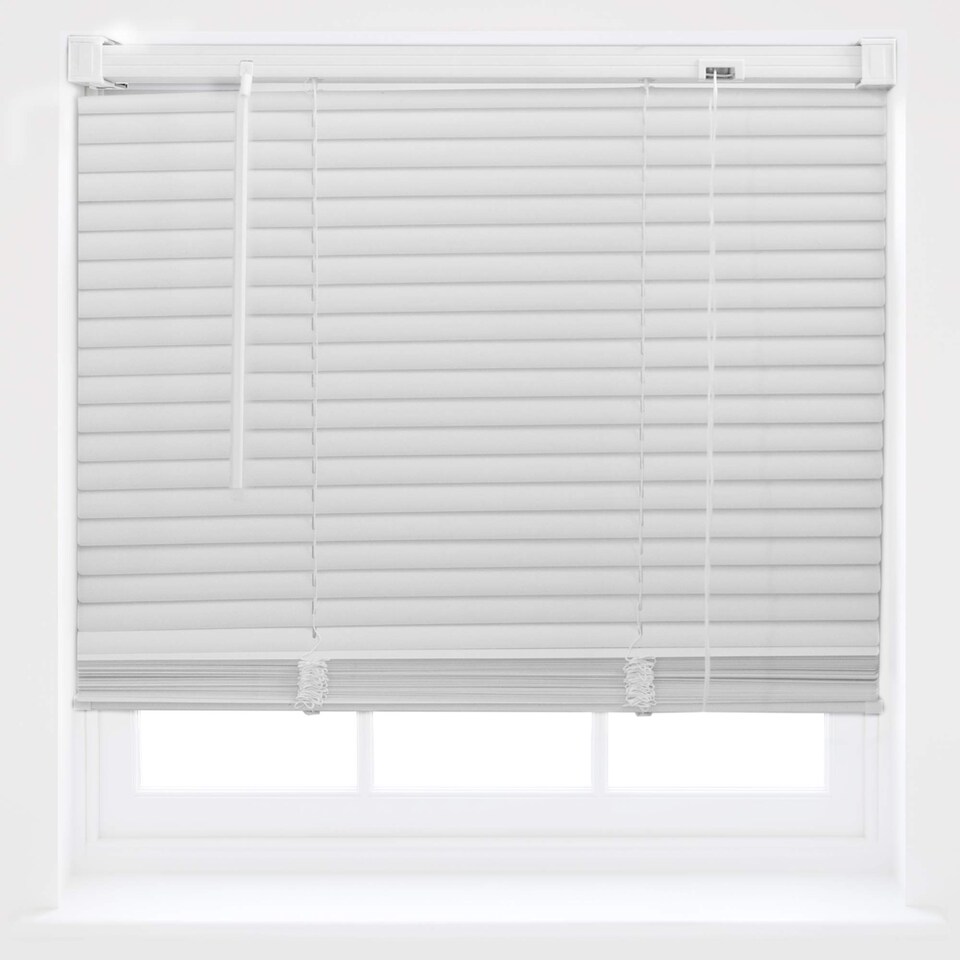 image 1 of FURNISHED Modern PVC Venetian Blinds Durable Window Blinds for Homes and Offices | White | White | (W) 100cm x (L) 150cm