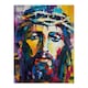 image 3 of Jesus Thorn Crown Portrait Modern Christian Black Framed Wall Art Print A4