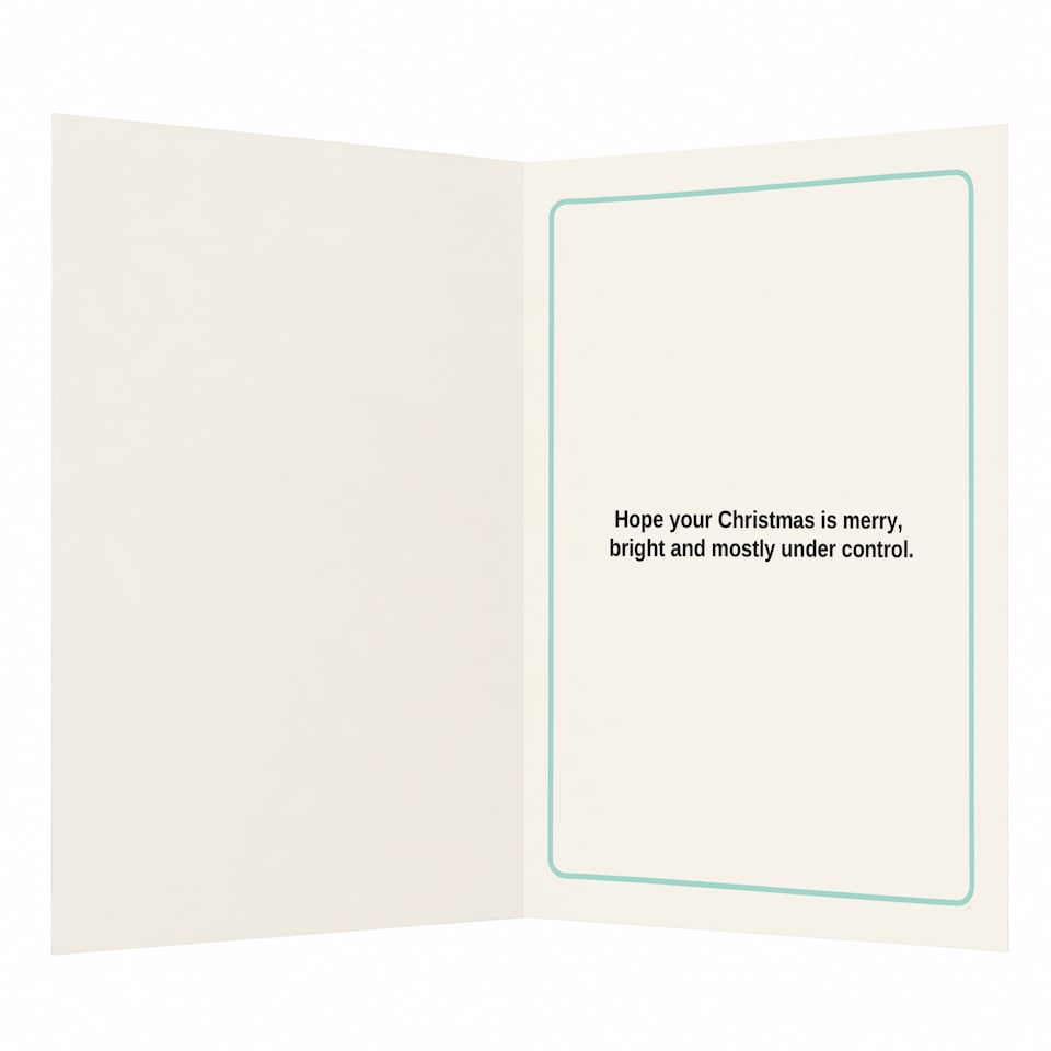 image 1 of Sleigh First Panic Later Humorous Holiday Christmas Card