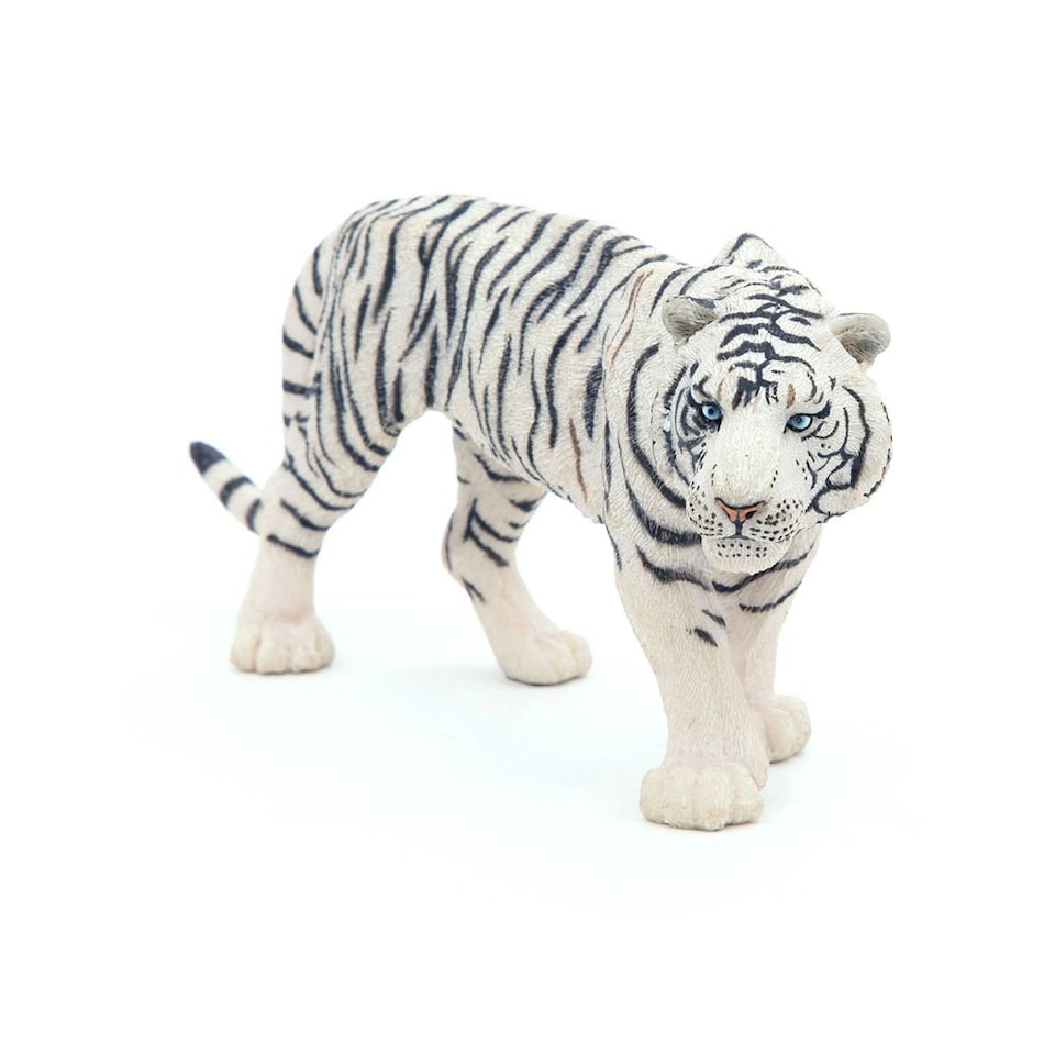 image 1 of PAPO Wild Animal Kingdom White Tiger Toy Figure