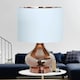 image 3 of Clarissa - 40cm Gold Glass Table Lamp with White Shade Gold | White