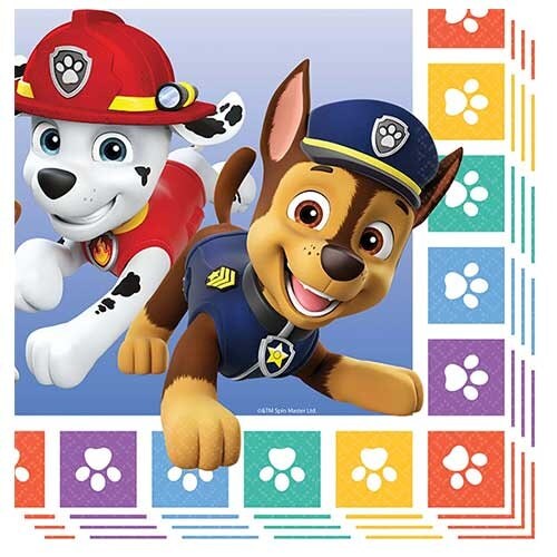Paw Patrol Luncheon Napkins 33cm 2 Ply - Pack of 16