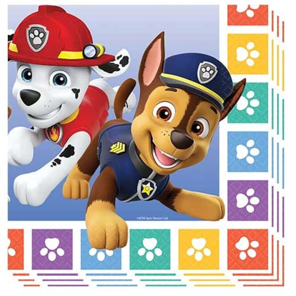 Paw Patrol Luncheon Napkins 33cm 2 Ply - Pack of 16