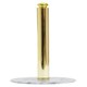 image 1 of Interiors by Premier Stable Light Gold Large Toilet Roll Holder With Marble Base, Design Toilet Holder, Sturdy Roll Holder