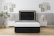 image 2 of Sloomy Sofia Gold Black Naples Divan Bed Base No Drawers With 26 Inch Strutted Headboard & 12 Inch Matching Footboard | Black | Black | Small Single | 1