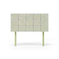 Pearl Cream Naples Velvet Headboard King Size N/A
