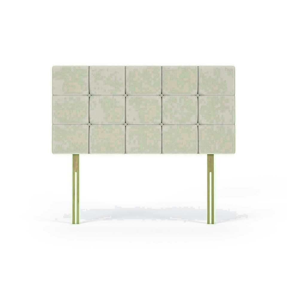 Pearl Cream Naples Velvet Headboard King Size N/A