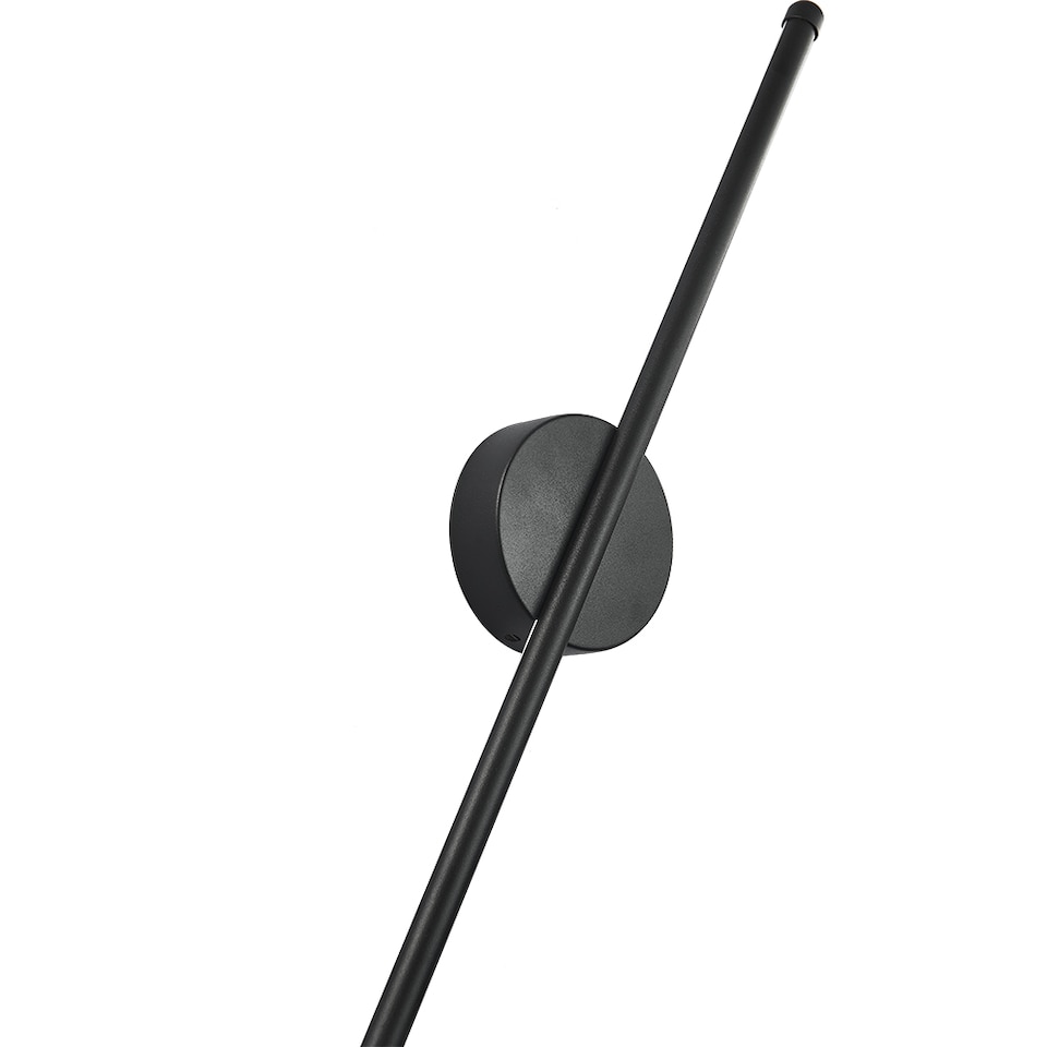image 1 of Living and Home Hardwired Minimalistic Linear LED Wall Sconce with Cool Light, Black, 60cm | Black | 60cm | 1