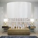 image 6 of First Choice Lighting Jewelled Ivory Fabric Wall Light With Clear Beaded Crystal Style Strings White | Clear