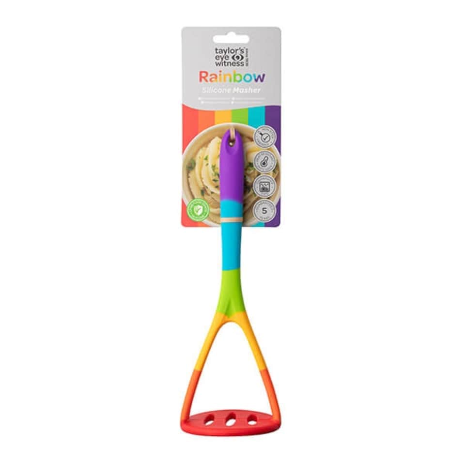 image 1 of Taylor's Eye Witness Rainbow Silicone Masher