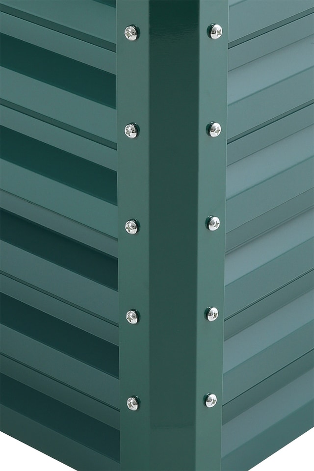 image 1 of Living and Home 1.8m Metal Garden Bed Rectangular Raised Garden Planter,Dark Green | Green | Dark Green | 180cm W x 90cm D x 57cm H