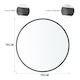 image 6 of Living and Home 70cm Nordic Round Bathroom Wall Mirror | Black | 70cm