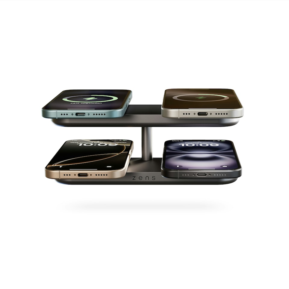 image 1 of Zens Quattro Wireless Charger Pro 4 (incl. Wall Charger) - black