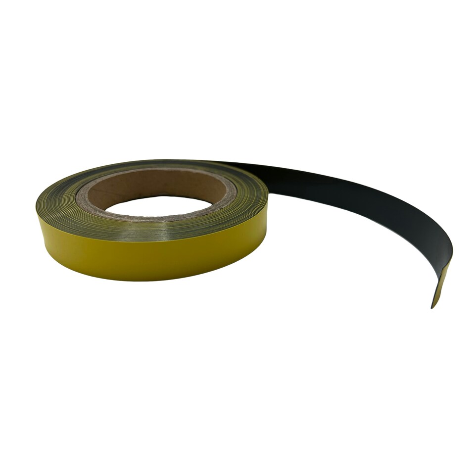 image 1 of 10m Yellow Magnetic Strip Roll with Dry Wipe Clean Finish