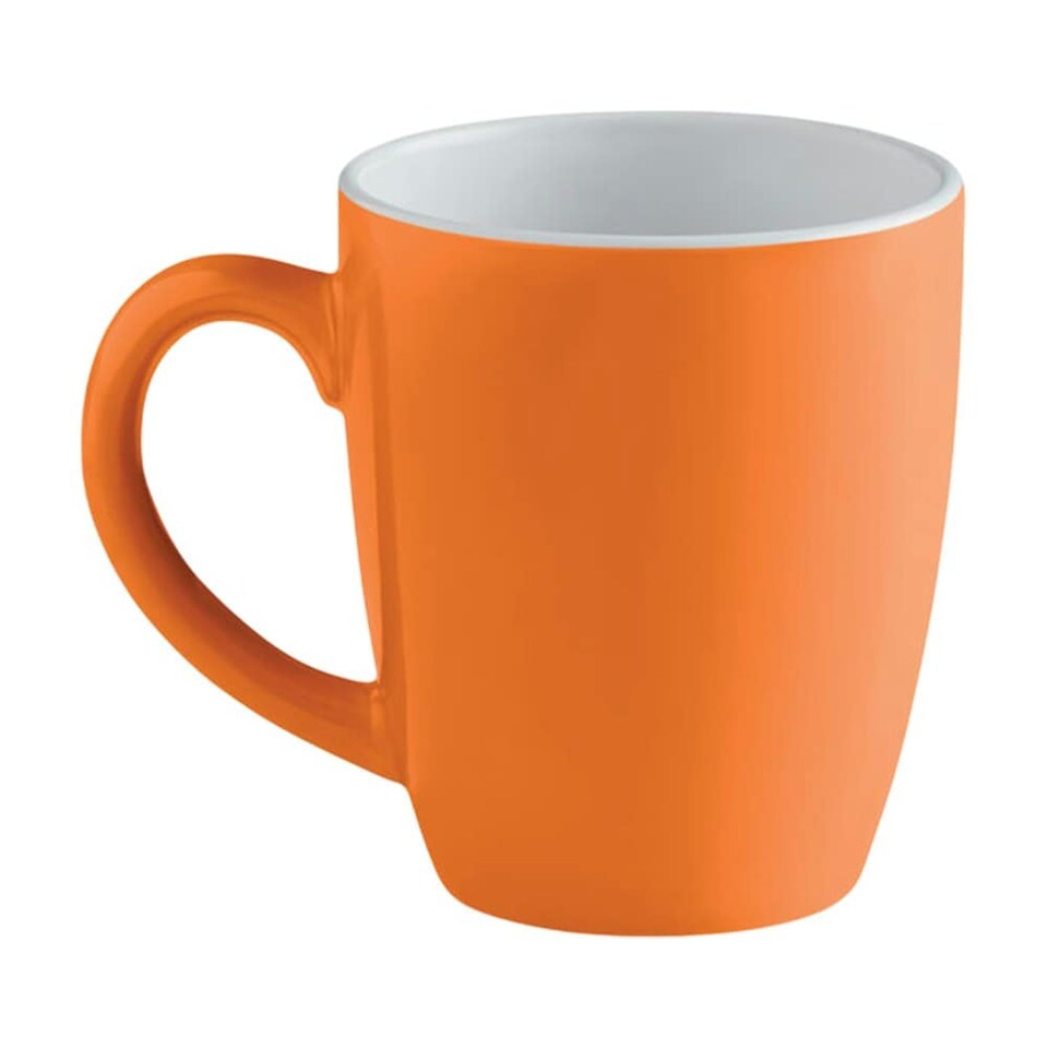 image 1 of MidOcean Trent Coloured Ceramic Mug - Orange/White - One Size