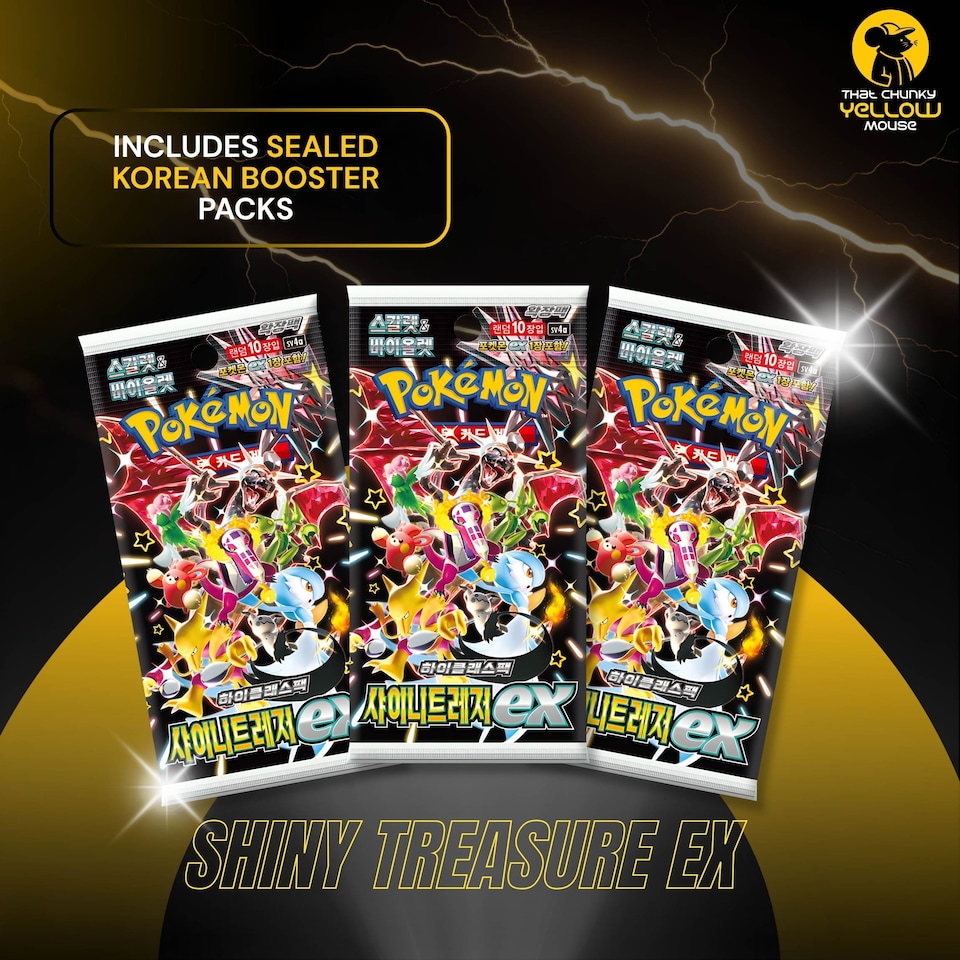 image 1 of Pokemon Cards Paldean Fates, Korean Shiny Treasure - Booster Bundle including 3 Pokemon Booster Packs - TCYM Product