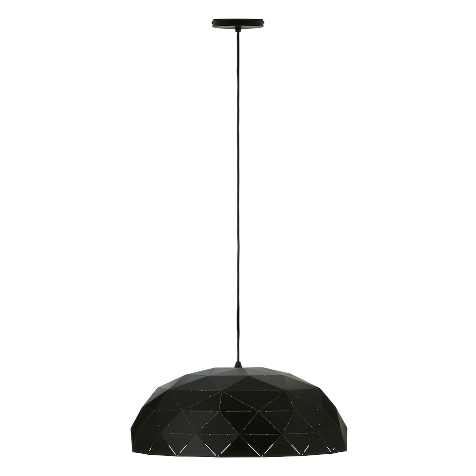 image 1 of Interiors by Premier Medium Black and Copper Dome Pendant Light