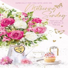 Words 'n' Wishes Mother's Day Card for a Lovely Mum on Mothering Sunder, 22 x 15.8 cm