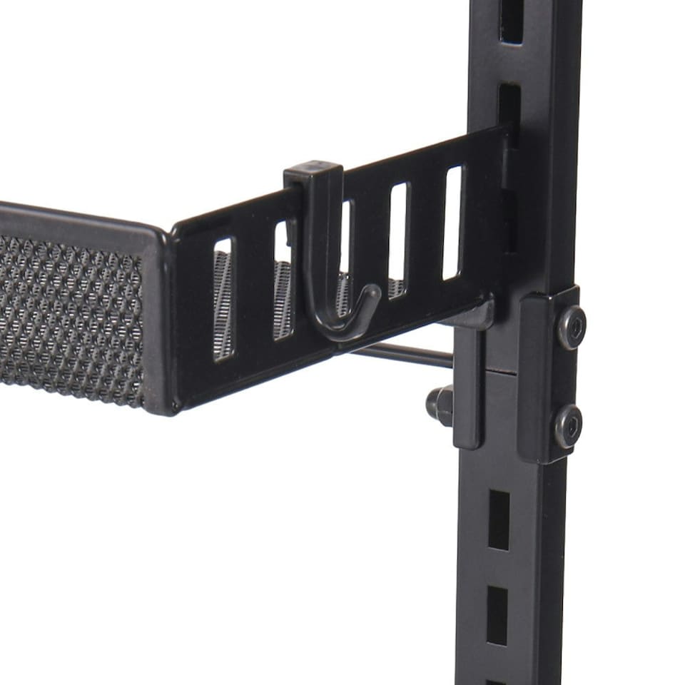 image 1 of Living and Home Black Steel Over-the-Door Kitchen Pantry Organiser