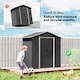 image 7 of Outsunny 6.5x3.5ft Metal Garden Shed for Garden, Dark Grey | Grey | Dark Grey | 191H x 194L x 107D cm