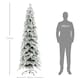 image 7 of HOMCOM 7ft Flocked Pencil Christmas Tree with Auto Open, Steel Base