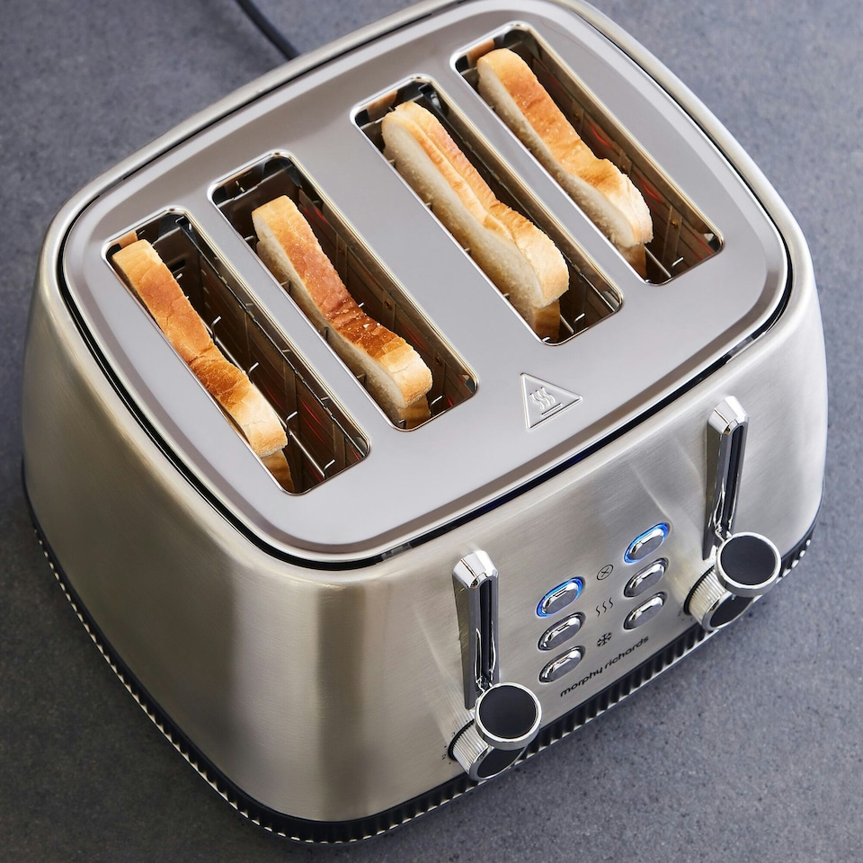 image 1 of Morphy Richards Mexborough 4 Slice Toaster Black | Silver | Black