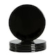 image 5 of Argon Tableware 12 Piece Metallic Charger Plates Set - Black Black