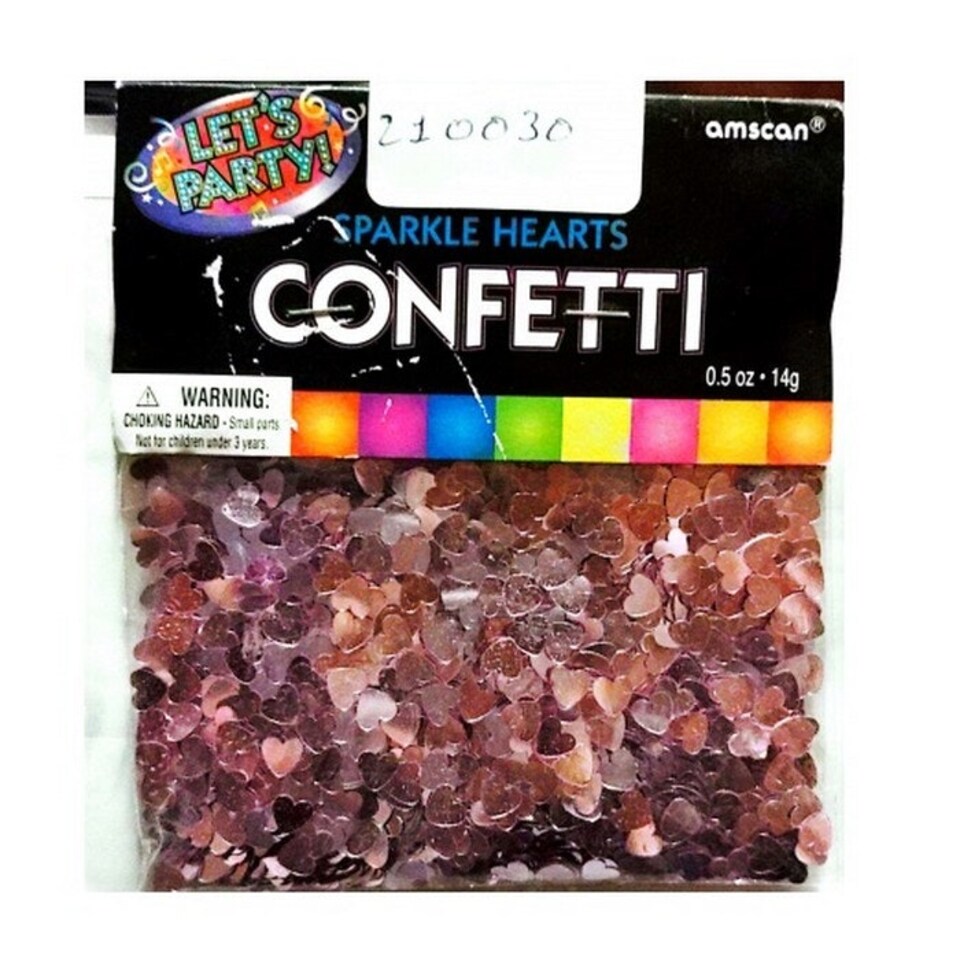 Amscan Sparkling Hearts Confetti - Multicoloured - One Size