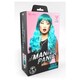 image 2 of Manic Panic Mermaid Ombre Siren Teal & Blue Ombre Long Curled Hair with Fringe Wig
