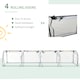image 4 of Outsunny Tunnel Greenhouse Steel Frame for Garden w Zipper Doors
