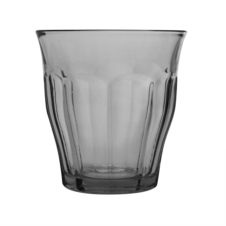 image 1 of Duralex 6 Piece Picardie Drinking Tumbler Glasses Set - Grey - 250ml Grey