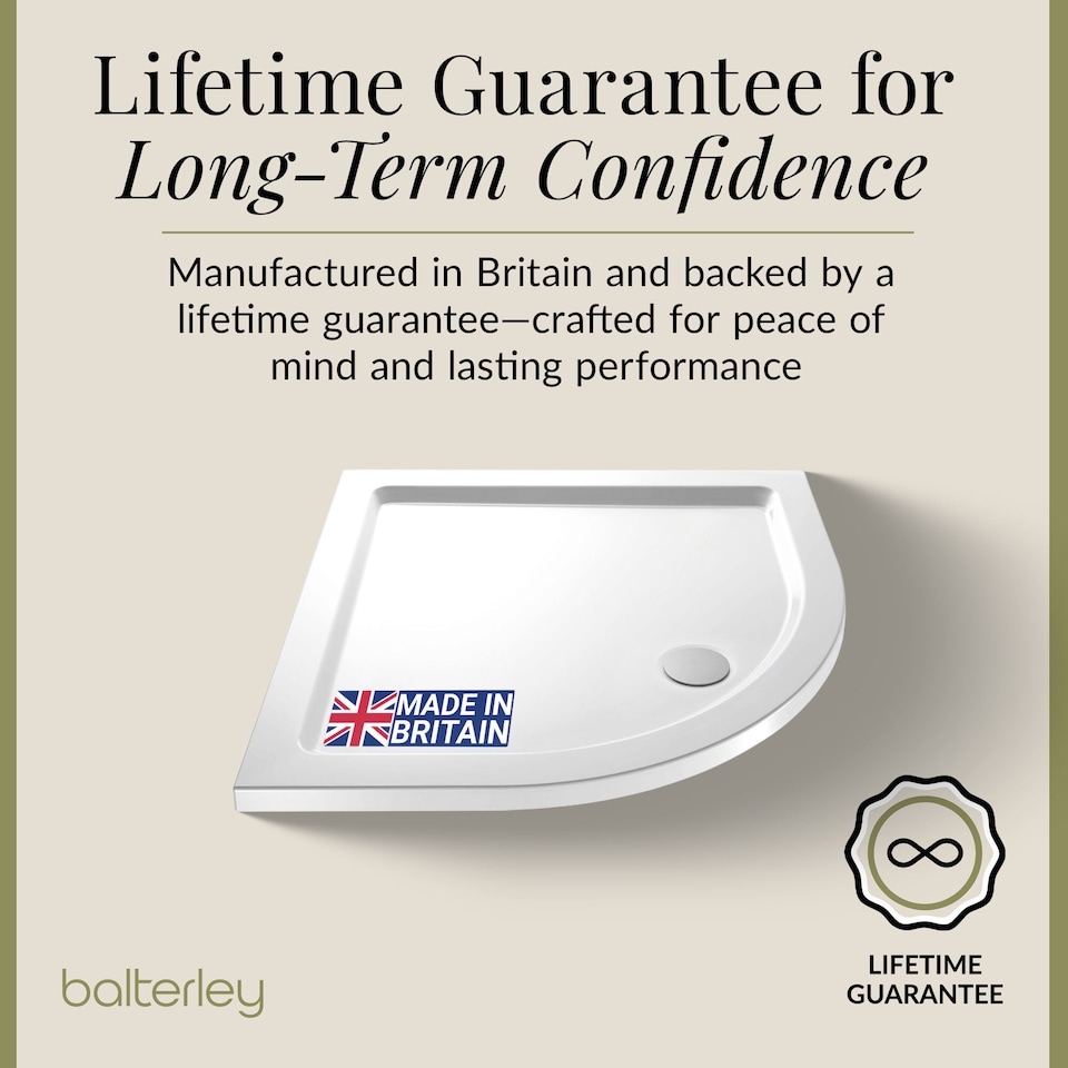 image 1 of Balterley Premium Quadrant Shower Tray | White | White | 1