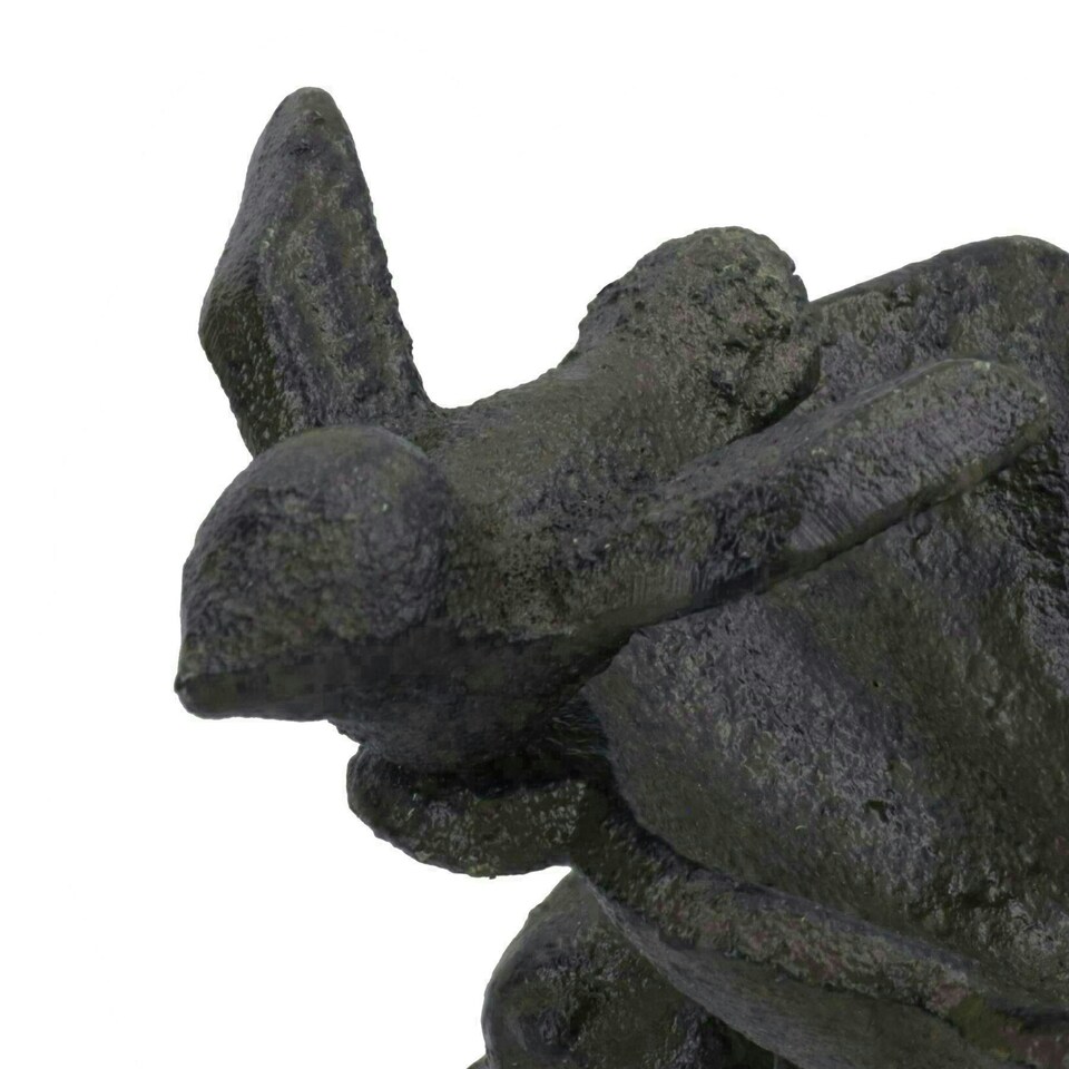 image 1 of Rabbit / Bird Bath Cast Iron Feeder Sitting Ornament Garden Feature Statue House