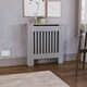image 8 of Vida Designs Arlington Radiator Cover Painted MDF Slatted Cabinet, Grey, 78cm