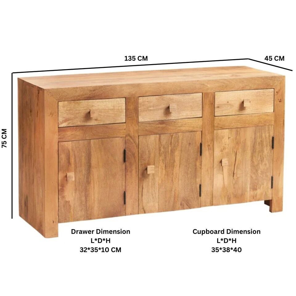 image 1 of Kaylin Light Mango Large Sideboard Brown