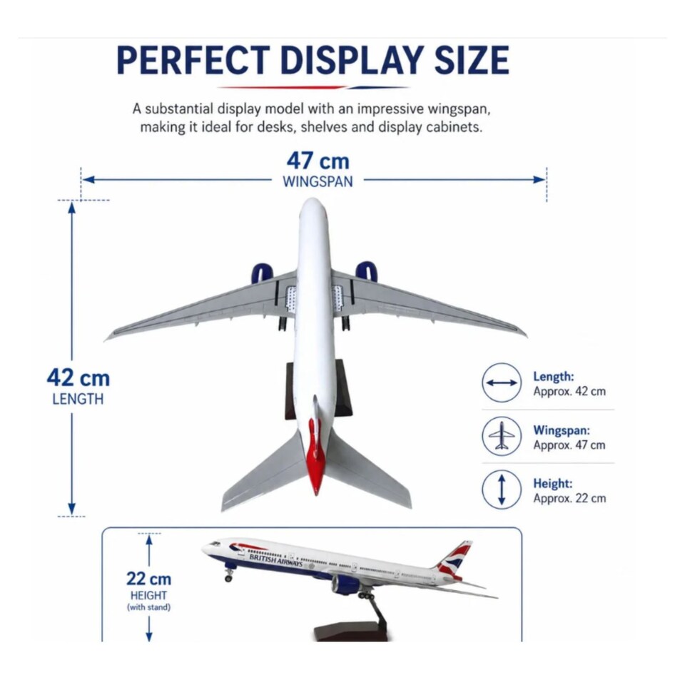 image 1 of British Airways Boeing 777 Model Plane 1:157 42 cm