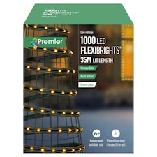 Premier Christmas Lights FlexiBrights 1000 LED Vintage Gold 35m