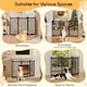 image 4 of Yaheetech 3-Panel Pet Puppy Fence with Two Support Feet, 50 × 90.5 cm | Multi | Espresso | Not provided