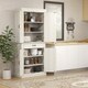 image 7 of HOMCOM Kitchen Cupboard with 4 Doors, Freestanding Storage Cabinet with Wide Drawer and Shelves for Living Room, 180cm, White Wood Grain