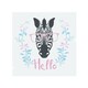 image 1 of Hello Zebra Splash Back | White
