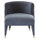 image 1 of Grey Feature Chair,Mahogany Framed Ocassional Chair, Plush Velvet Upholstered Armchair,Sleek Lounge Chair Grey