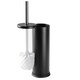 image 6 of Harbour Housewares Round Toilet Brush & Bin Set - Matt Black | Black | Matte Black