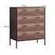 image 5 of FWStyle Loft Industrial 4 Drawer Chest Of Drawers Wood Effect Black Metal Frame