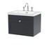 image 1 of Balterley Swynnerton Traditional 1 Drawer Wall Hung Vanity Unit with Fireclay Basin, Dark Grey, 600mm